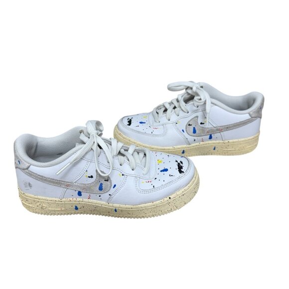 Nike Other - Nike Air Force 1 Paint Splatter Low Top Sneakers Shoes Size Youth 5.5